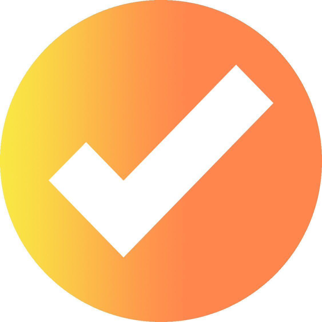 TMG Checkmark Icon Orange Gradient
